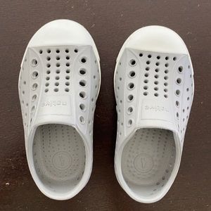 Gray boys Native shoes